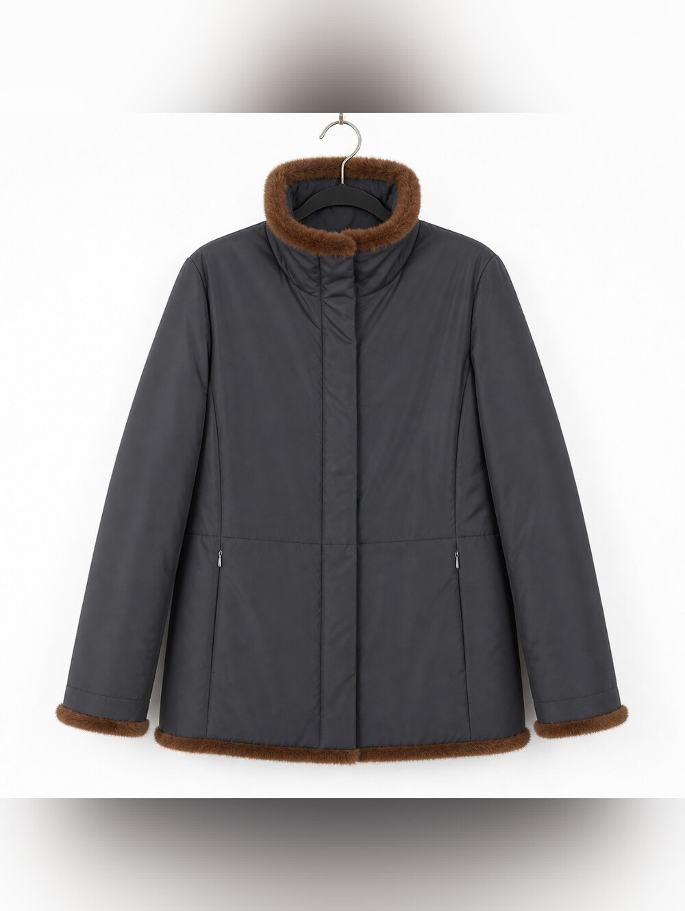 Andrew Marc Black Quilted Jacket Womens Large Thermolite